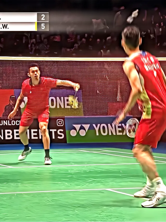 韩国羽毛球队鏖战印尼羽毛球队，林丹统治全场